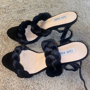 Cape Robbin Women's Black Braided Heels